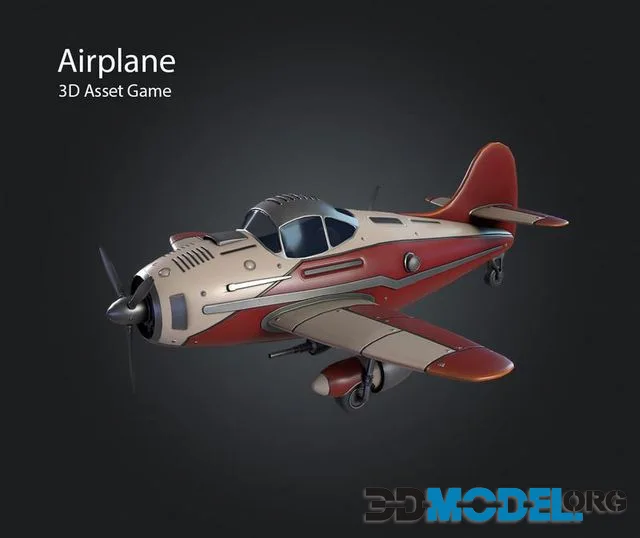 Airplane Low-poly (PBR)