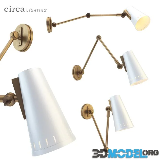 Antonio Adjustable Two Arm Wall Lamp