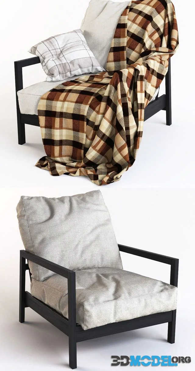 Armchair with plaid