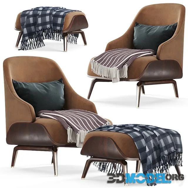 Aster_Brigid Armchair with plaid