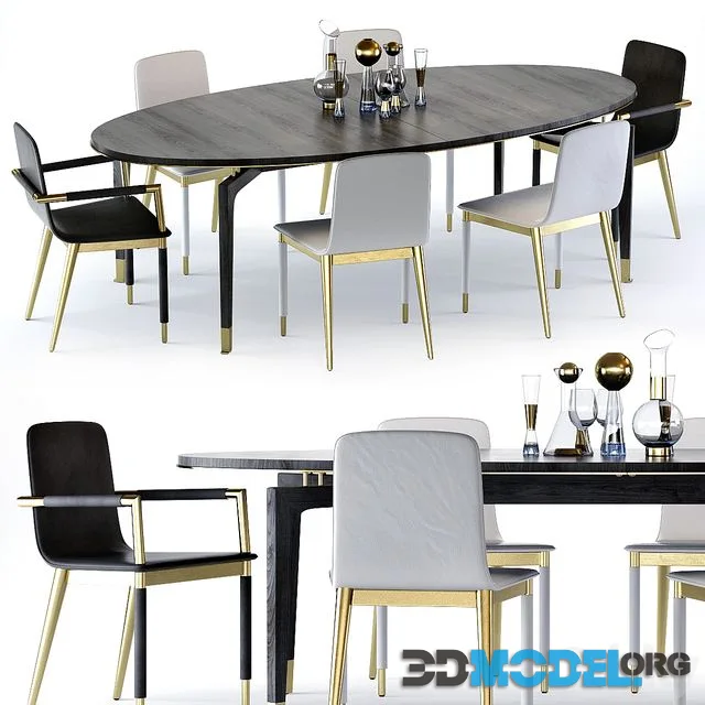 Baker Vendome Table and Folio Chair