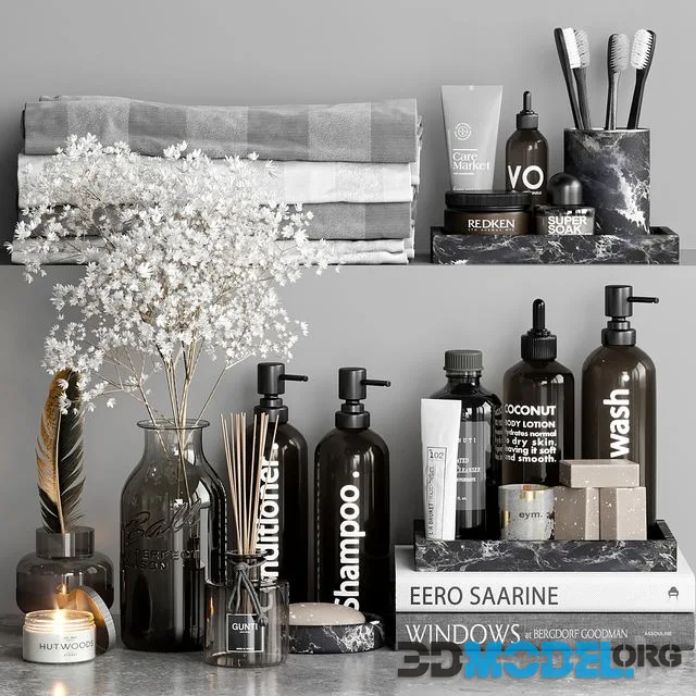 Bathroom accessories 19 with fragrances and flowers