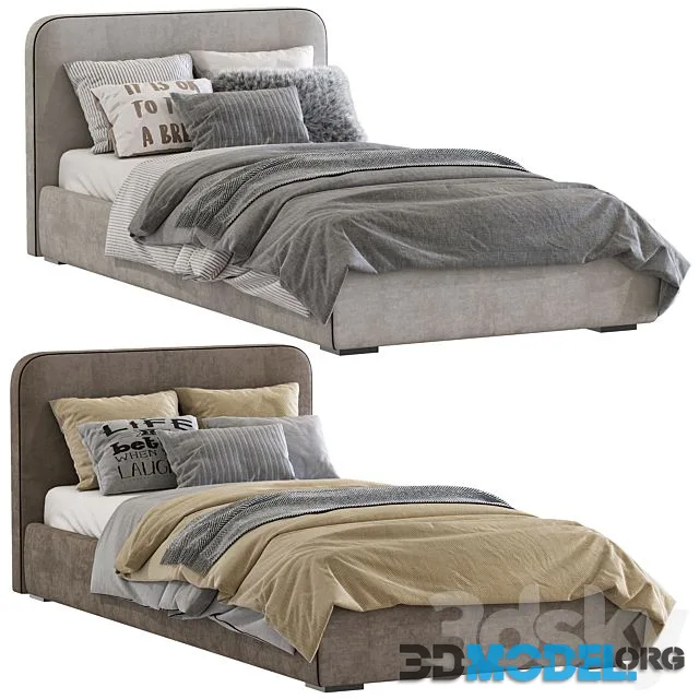Bed with a Soft Headboard 11
