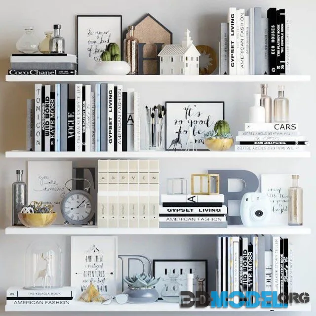 Black and white decor set