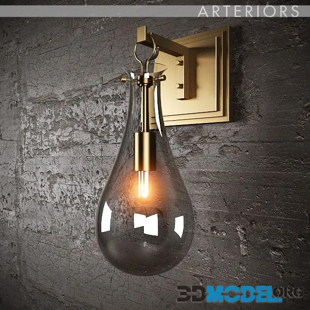 Bra Arteriors Sabine Sconce antique Brass