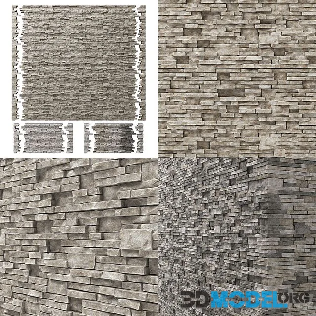 Brick stone wall granite many n3