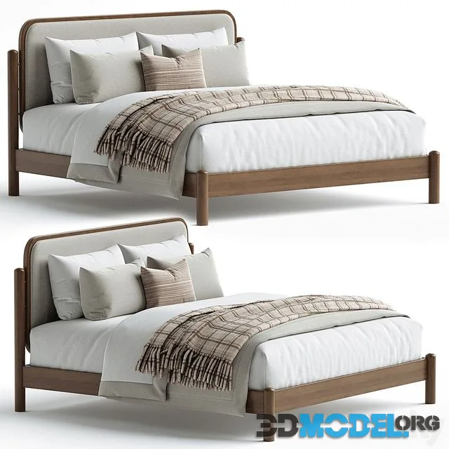 Caroline Smoked Oak Bed BurceDecor