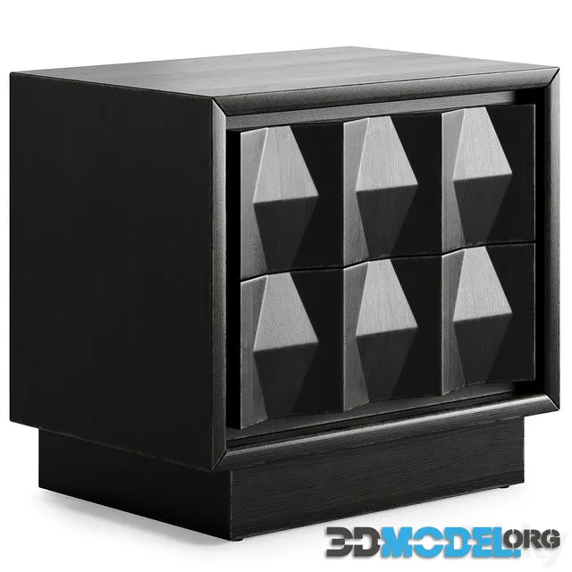 Carved Pattern Nightstand By West Elm