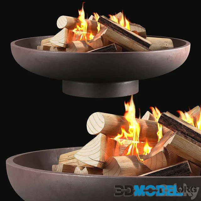 CB2 Form Cement Fire Pit
