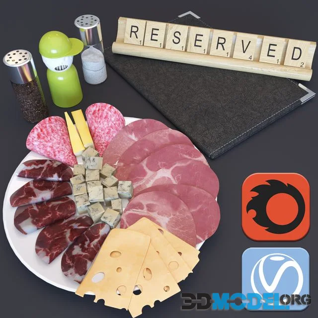 Chesse plate of meat
