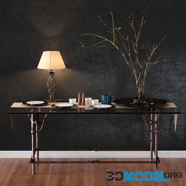 Ciani table with decor