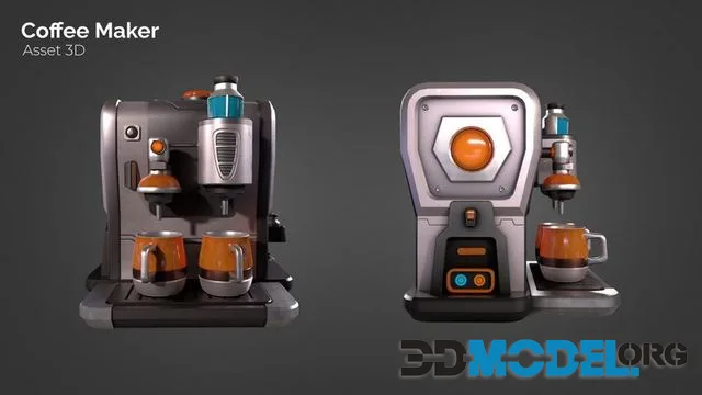 Coffee Maker Low-poly (PBR)