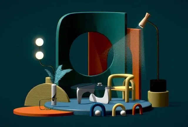 Colorful Room Low-poly (PBR)