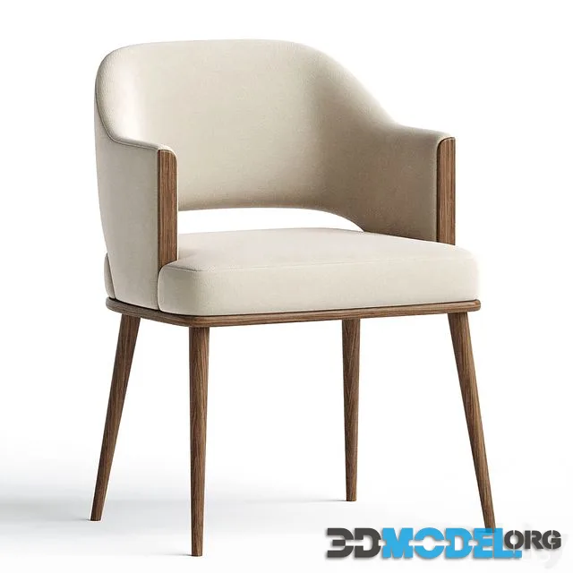 Contemporary Dining Chair Upholstered in Velvet