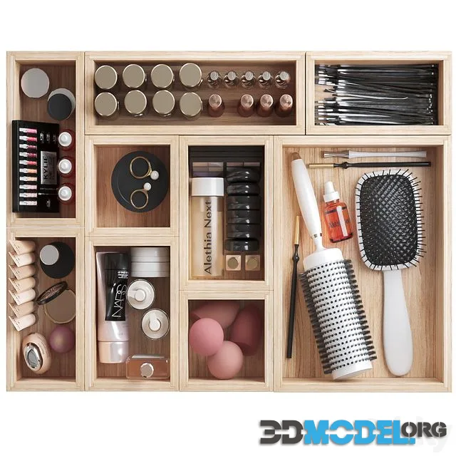 Cosmetics set for beauty salon or dressing table