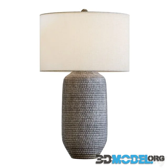 Crate & Barrel Cane Gray Table Lamp