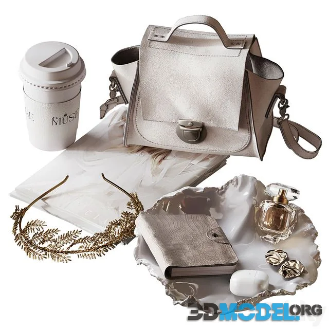 Decor set with jewelry and bag
