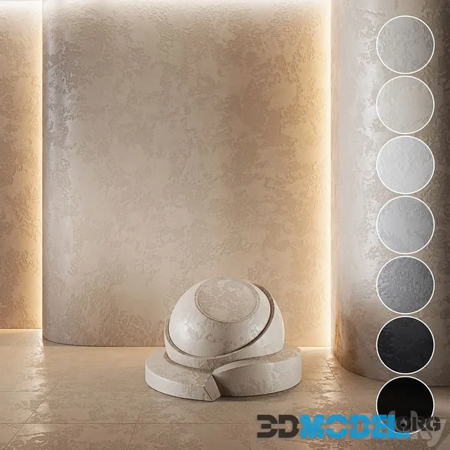 Decorative plaster Concrete set (seamless) 11