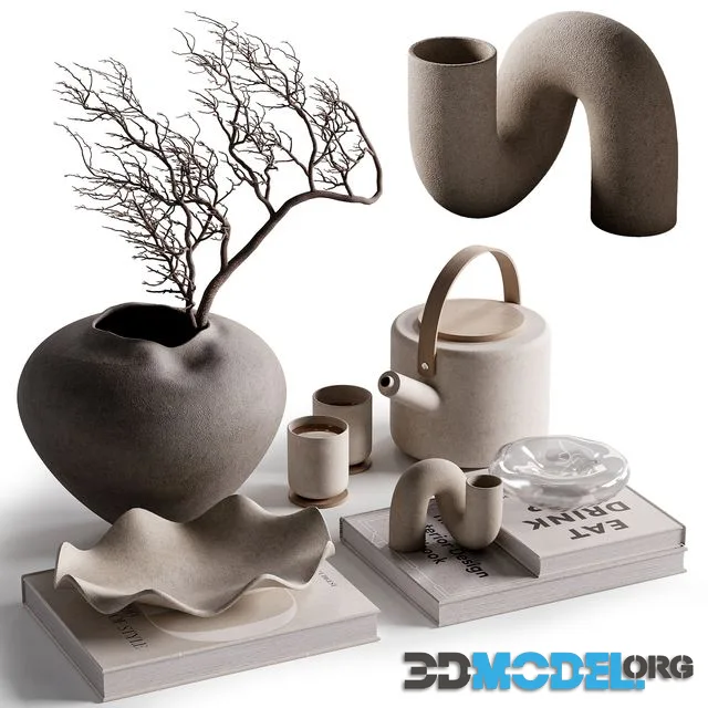 Decorative set 42 japandi style
