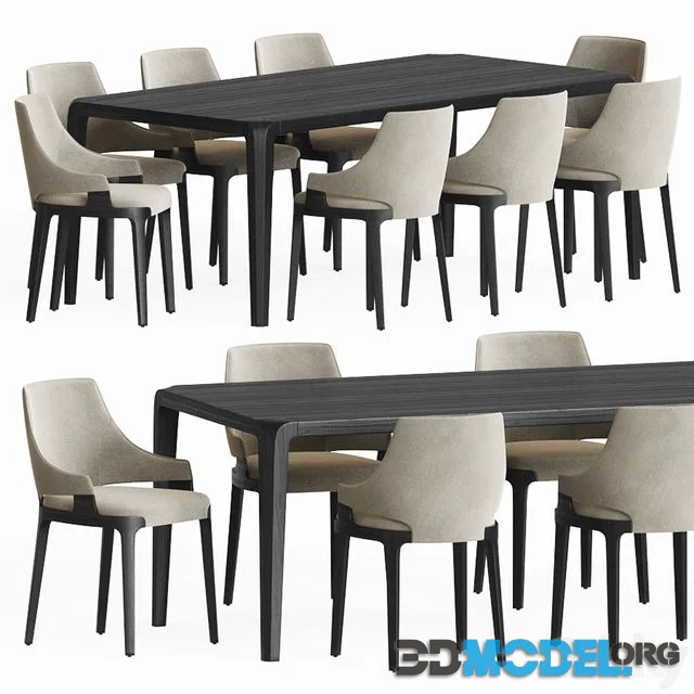 Dining Set 84 (Velis Chair, Eiles Table by Potocco)