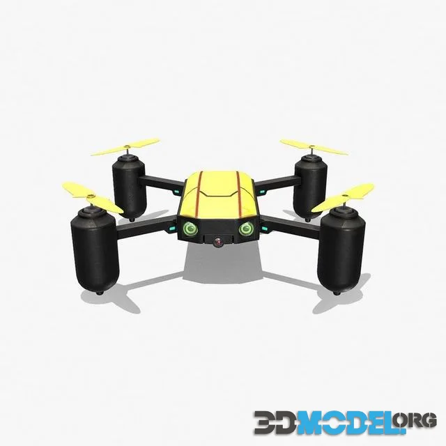 DRONE V2 RIGGED AND ANIMATED Low-poly (PBR)