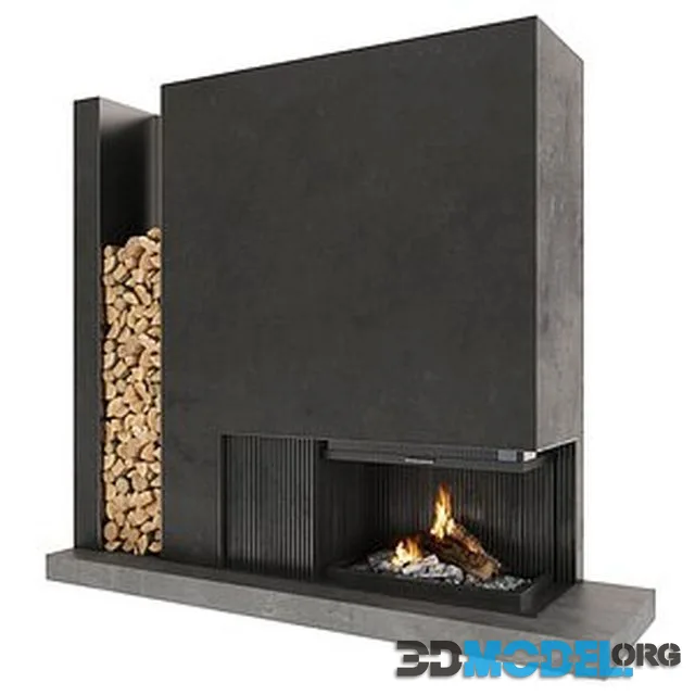 Fireplace (modern, black)