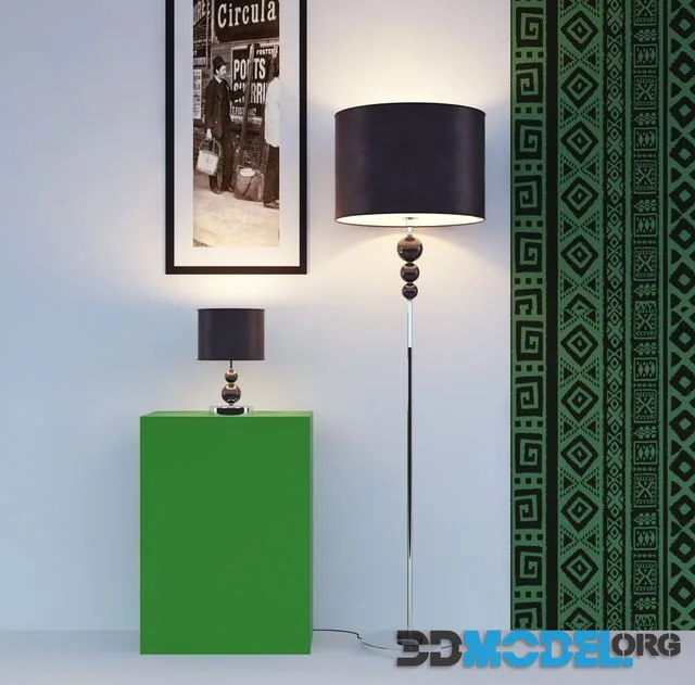 Floor lamp and table lamp Alfa Pamela