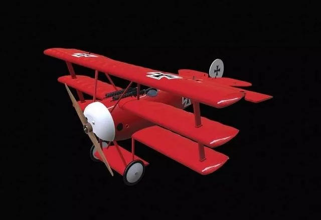 Fokker DR-1 Low-poly (PBR)