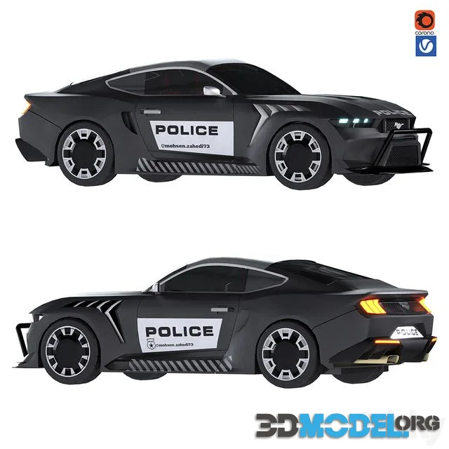 Ford Mustang GTD 2025 Police Car
