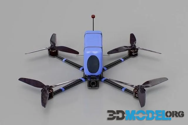 FPV Drone 7 Inches Low-poly (PBR)