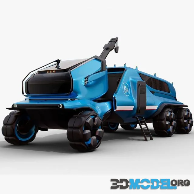 Futuristic Mars Rover Concept (PBR)