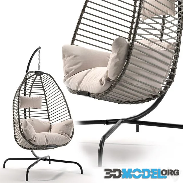 Hanging chair with frame