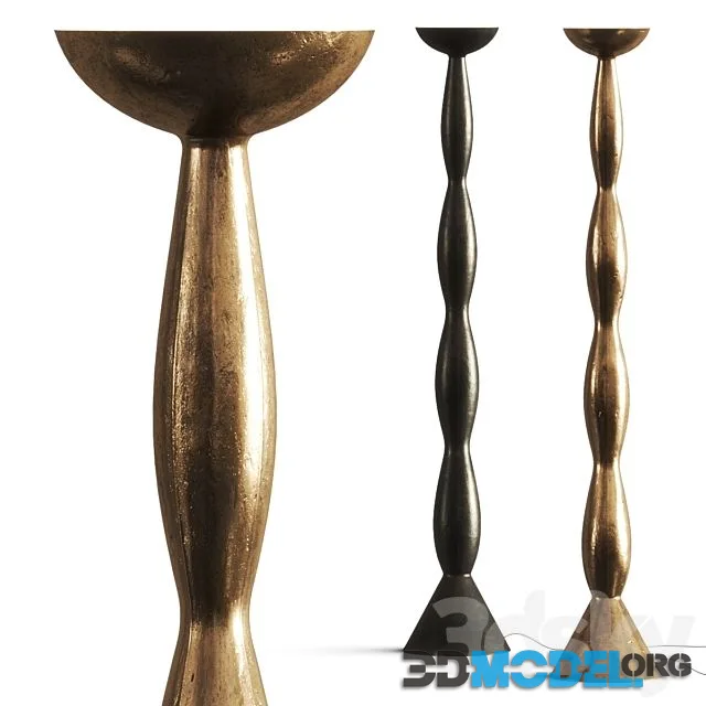 Haos Natural Bronze & Green Patina Floor Lamp
