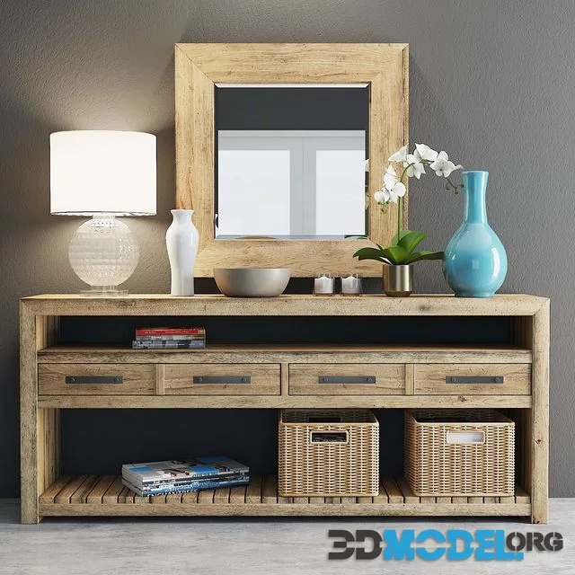 Hooker Roslyn Country Table With Accessories Set