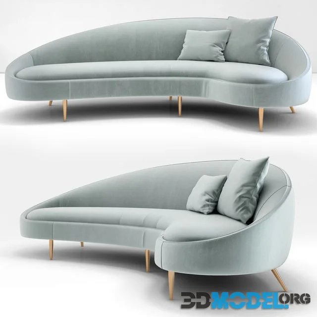 Jonathan Adler Ether Curved Sofa