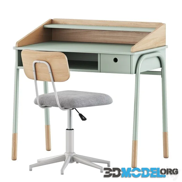 Ligne Desk and Ligne Chair by Vertbaudet