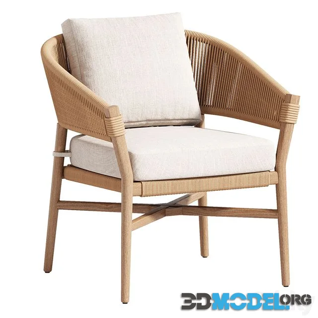 Makali Lily White Lounge Chair