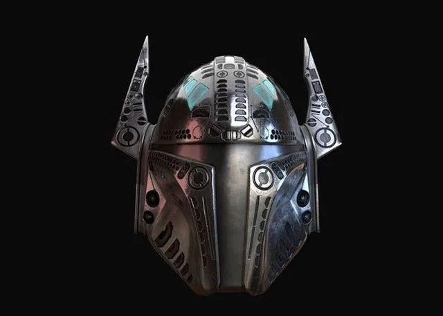 Mandalorian Helmet Low-poly (PBR)