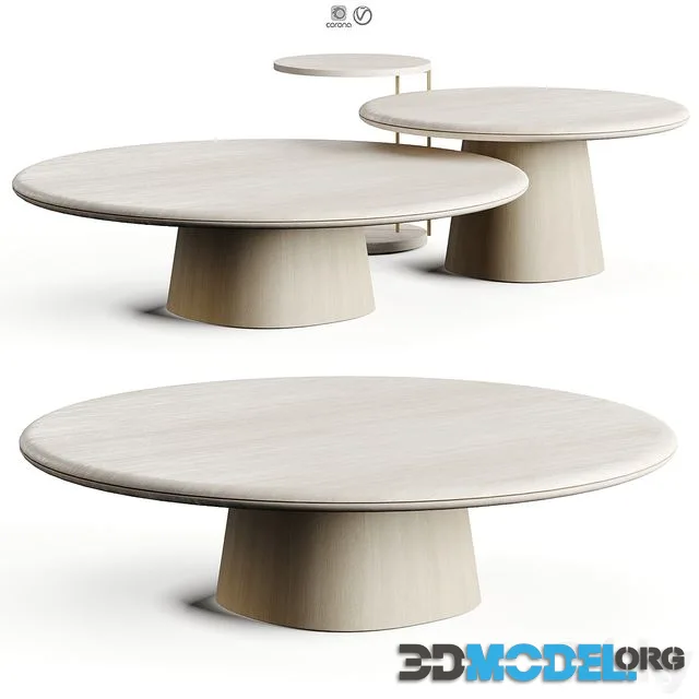 Meridiani LEON 2025 Travertino Coffee Table