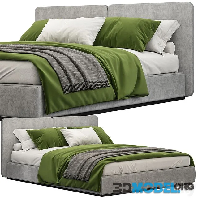 Minotti tatlin green bed