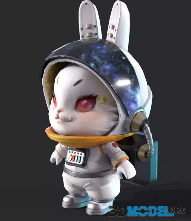Moon Rabbit Low-poly (PBR)