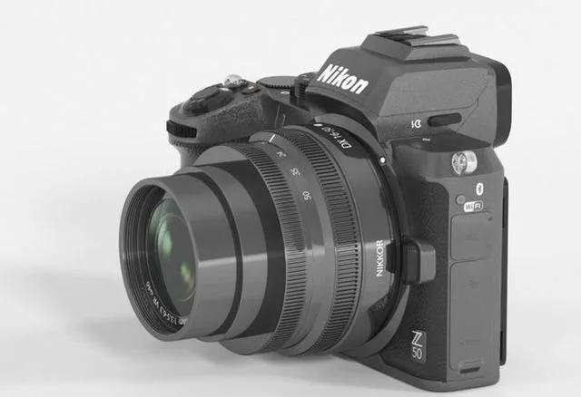 Nikon Z50 Lexar SD 64GB Fotocamera Mirrorles Low-poly (PBR)