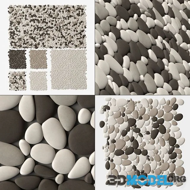 Pebble oval big panel tile n1
