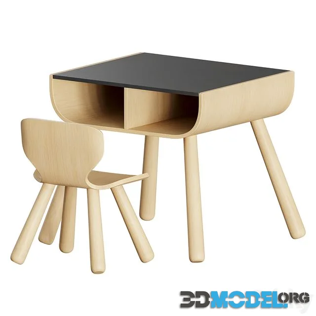 Plan Toys Black Table and Chair