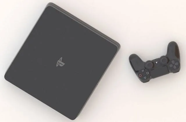 PlayStation 4 Jet Black Low-poly (PBR)