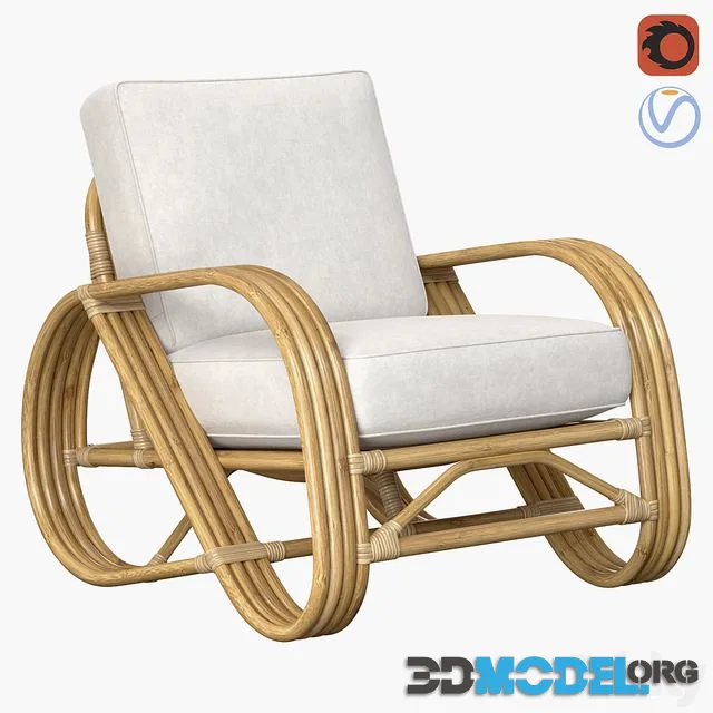 Pretzel Rattan Armchair Standard Lincoln Brooks