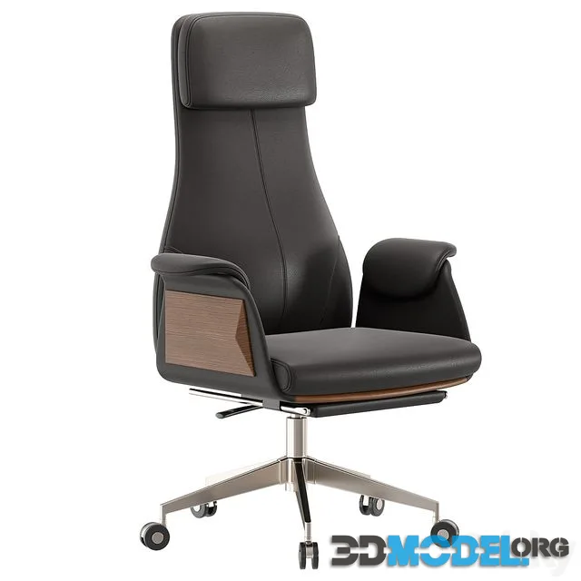 Reclining Leather Office Desk Chair black