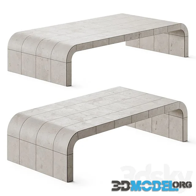 Restoration Hardware Lucien Parchment Coffee Tables