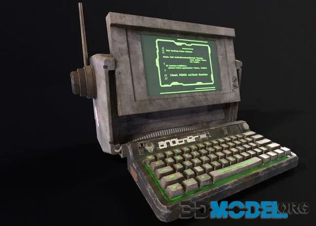 Retro Cyberpunk PC Low-poly (PBR)
