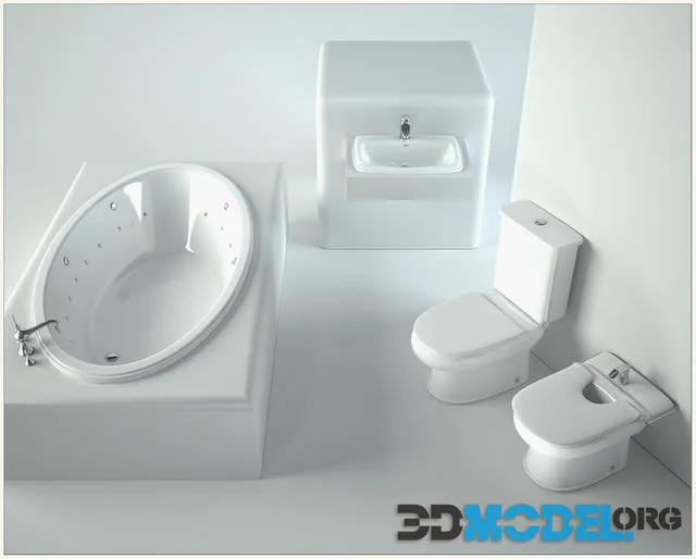 Roca, bathtub, bathroom, bidet, toilet